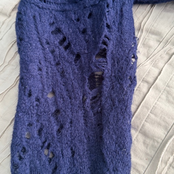 Free People Blue Women’s Oversized Light Cardigan Sweater - Picture 9 of 11